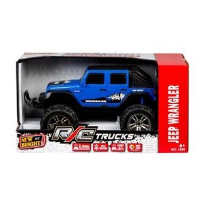 New Bright R/C (Radio Control) Trucks Blue Jeep Wrangler Toy Car 1:16